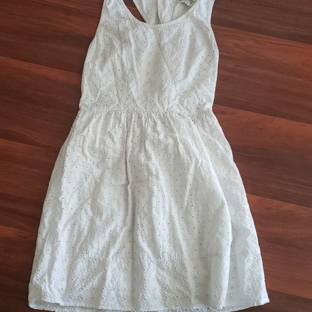 American eagle white eyelet sun dress